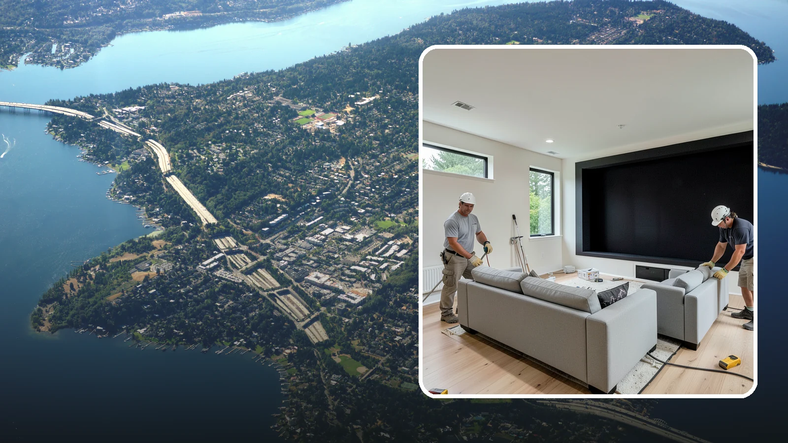 Home Theater Construction in Mercer Island, King County, WA - We construct home theaters with the acoustics, wiring, and seating for a true cinema experience.