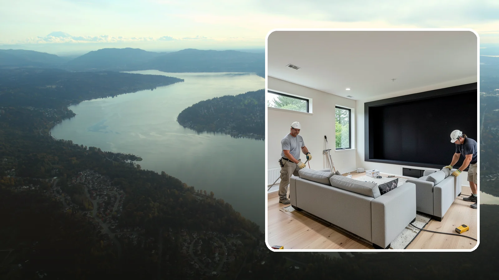 Home Theater Construction in Sammamish, King County, WA - We construct home theaters with the acoustics, wiring, and seating for a true cinema experience.