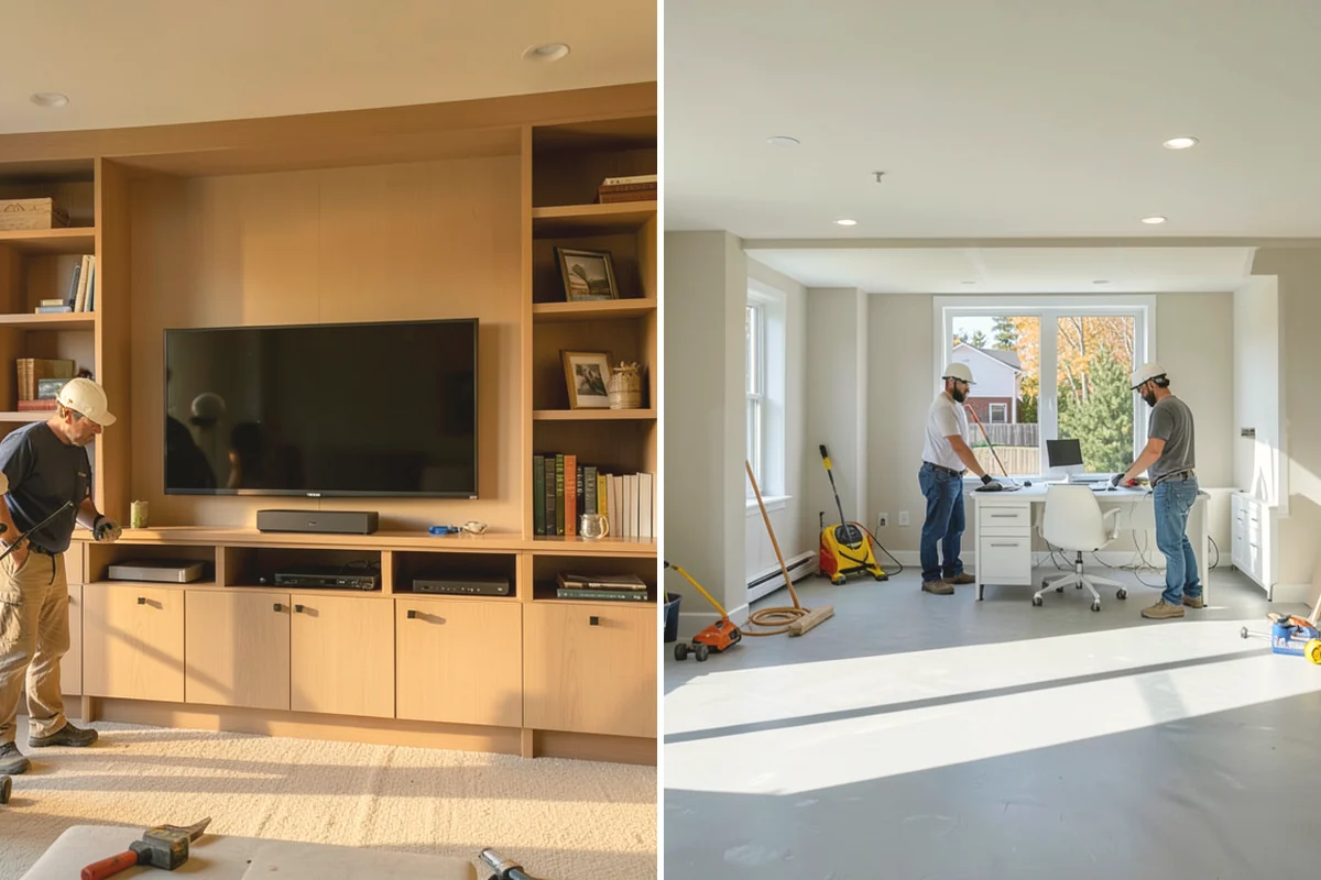 Home Theater Construction in Yarrow Point, King County, WA - We plan room acoustics, wiring, and seating tiers