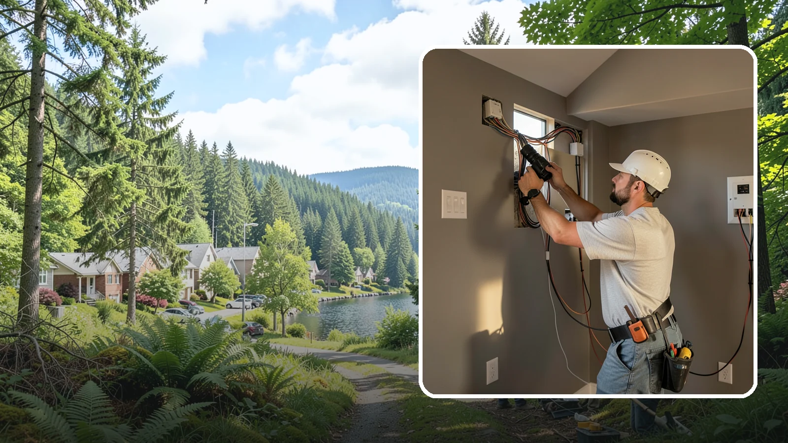 Home Theater Wiring in Lake Forest Park, King County, WA - We run clean, hidden home theater wiring for immersive picture and surround sound without the cable clutter.