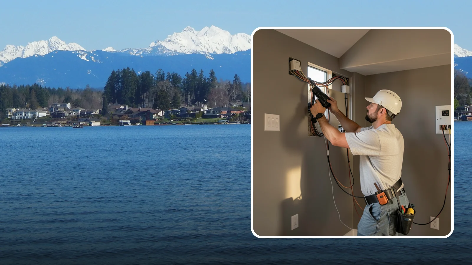 Home Theater Wiring in Lake Stevens, Snohomish County, WA - We run clean, hidden home theater wiring for immersive picture and surround sound without the cable clutter.