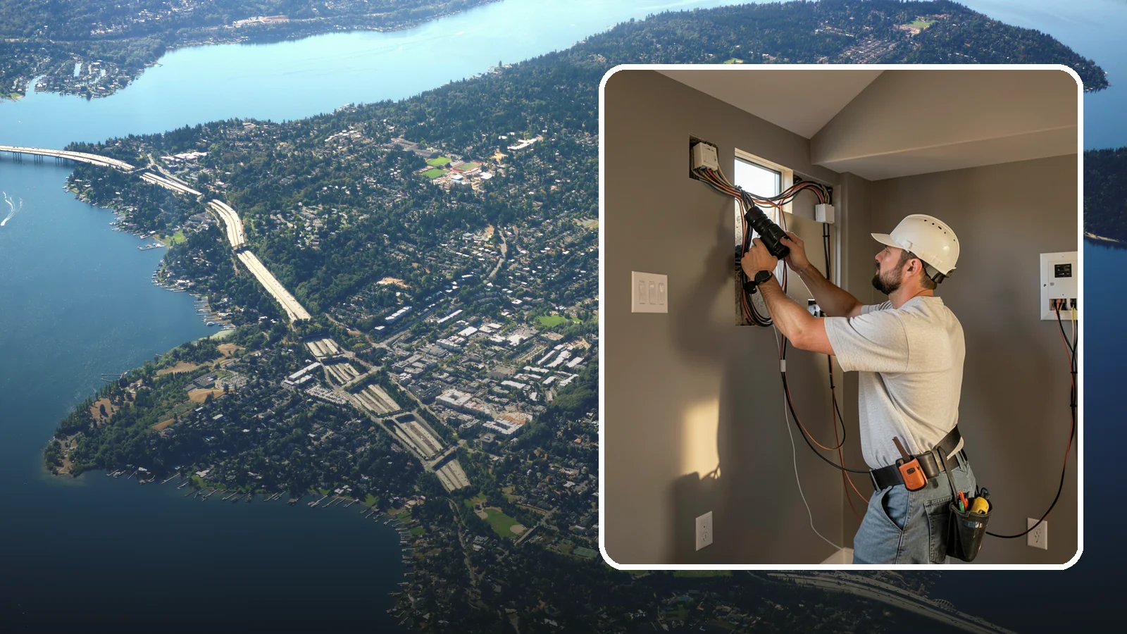 Home Theater Wiring in Mercer Island, King County, WA - We run clean, hidden home theater wiring for immersive picture and surround sound without the cable clutter.
