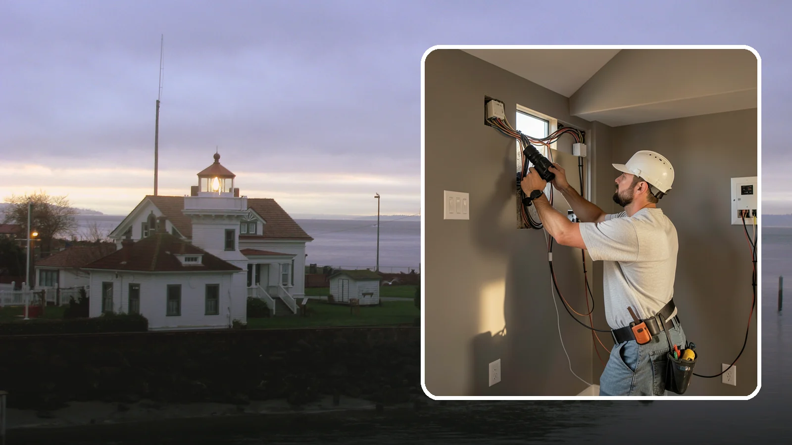 Home Theater Wiring in Mukilteo, Snohomish County, WA - We run clean, hidden home theater wiring for immersive picture and surround sound without the cable clutter.