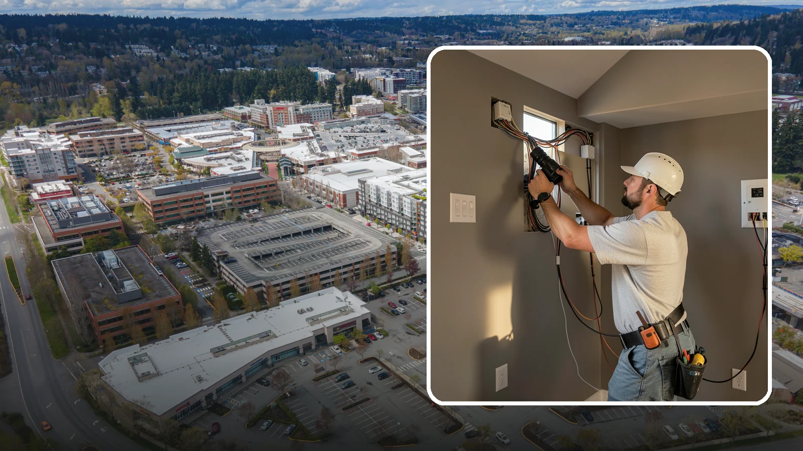 Home Theater Wiring in Redmond, King County, WA - We run clean, hidden home theater wiring for immersive picture and surround sound without the cable clutter.