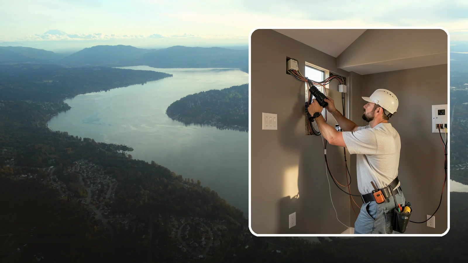Home Theater Wiring in Sammamish, King County, WA - We run clean, hidden home theater wiring for immersive picture and surround sound without the cable clutter.
