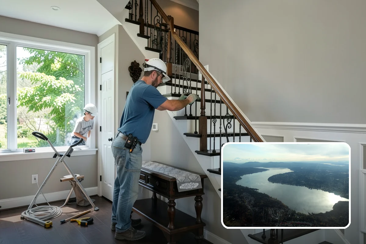 Home Theater Wiring in Sammamish, King County, WA - Hidden wiring for a clean, clutter-free room