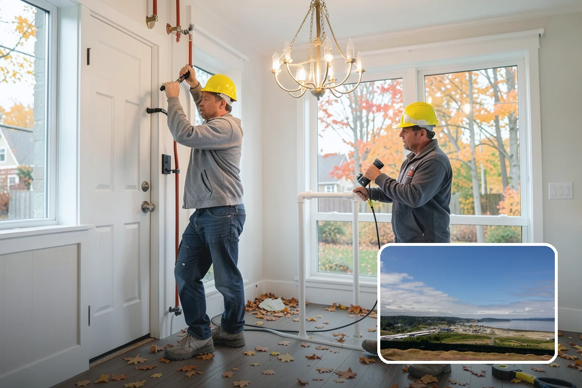 Home Theater Wiring in University Place, Pierce County, WA - Hidden wiring for a clean, clutter-free room
