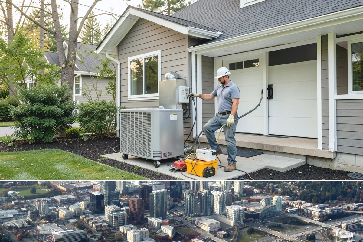 House Demolition in Bellevue, King County, WA - House demolition runs in any season