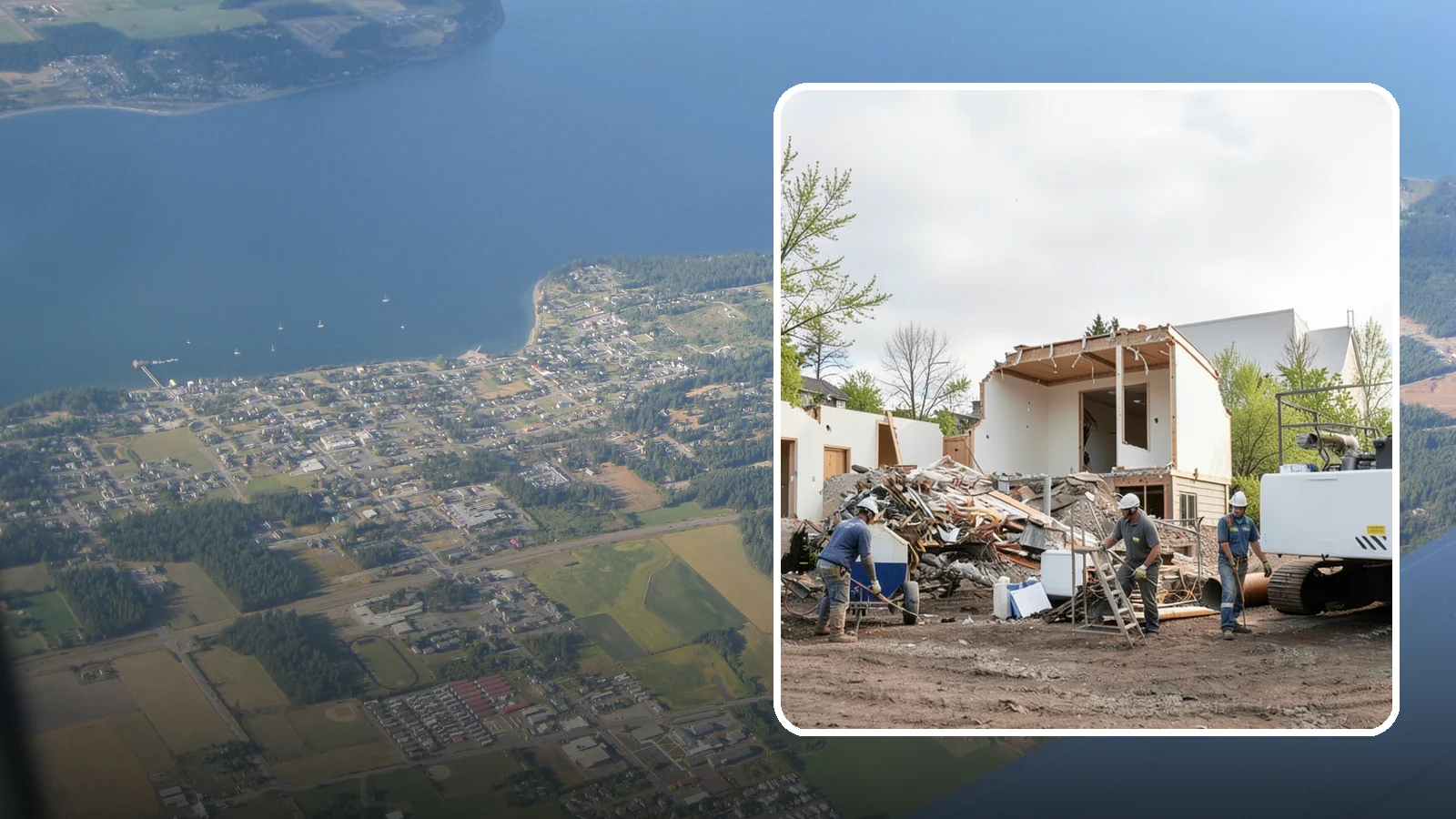 House Demolition in Coupeville, Island County, WA - We safely demolish entire houses and clear the site so your Western Washington rebuild can start clean.