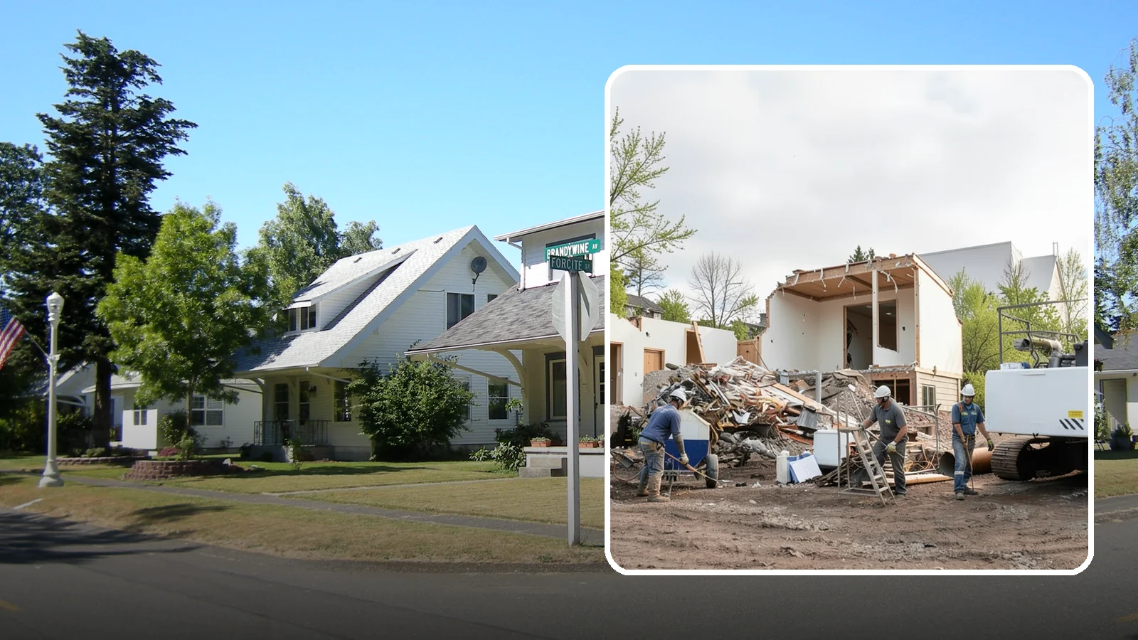 House Demolition in DuPont, Pierce County, WA - We safely demolish entire houses and clear the site so your Western Washington rebuild can start clean.