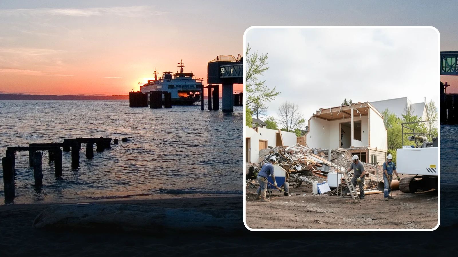 House Demolition in Edmonds, Snohomish County, WA - We safely demolish entire houses and clear the site so your Western Washington rebuild can start clean.