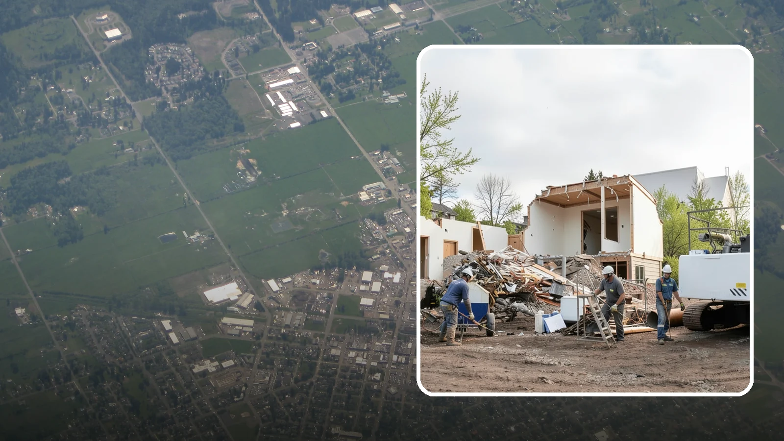House Demolition in Enumclaw, King County, WA - We safely demolish entire houses and clear the site so your Western Washington rebuild can start clean.