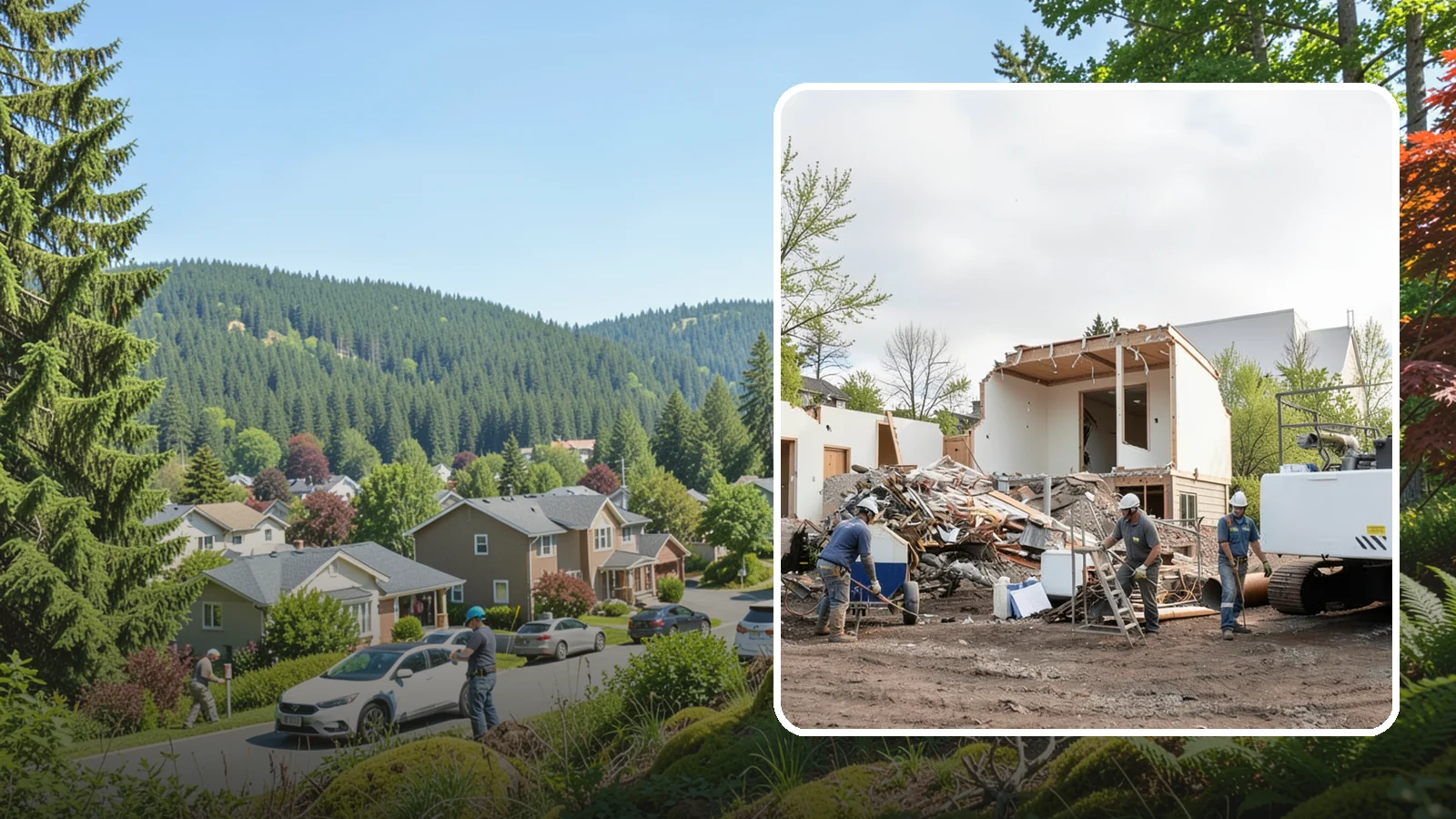 House Demolition in Index, Snohomish County, WA - We safely demolish entire houses and clear the site so your Western Washington rebuild can start clean.