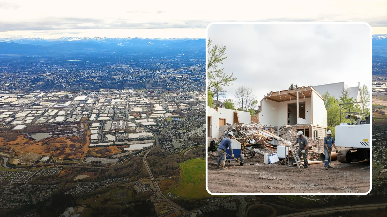 House Demolition in Kent, King County, WA - We safely demolish entire houses and clear the site so your Western Washington rebuild can start clean.