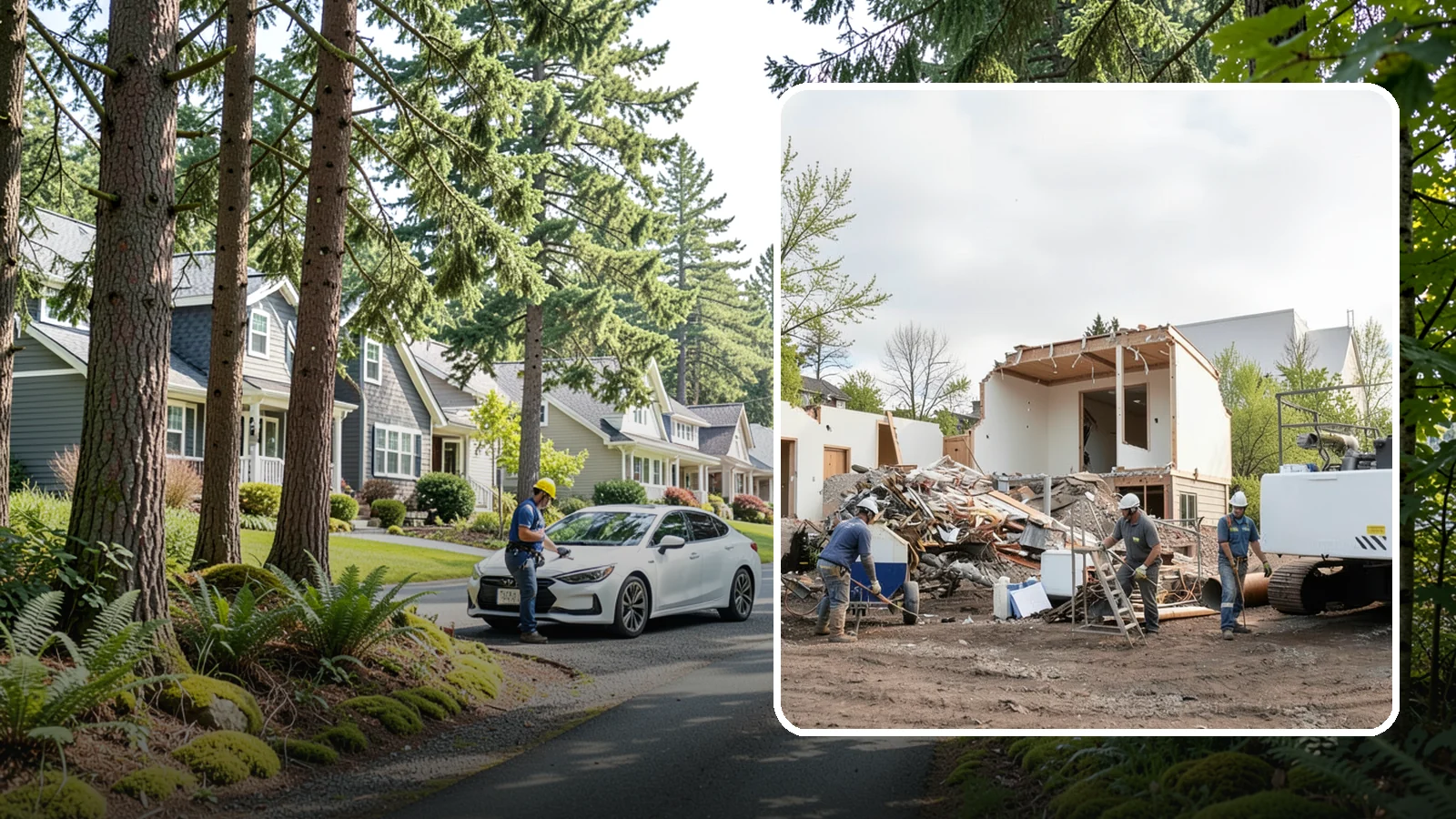House Demolition in Normandy Park, King County, WA - We safely demolish entire houses and clear the site so your Western Washington rebuild can start clean.