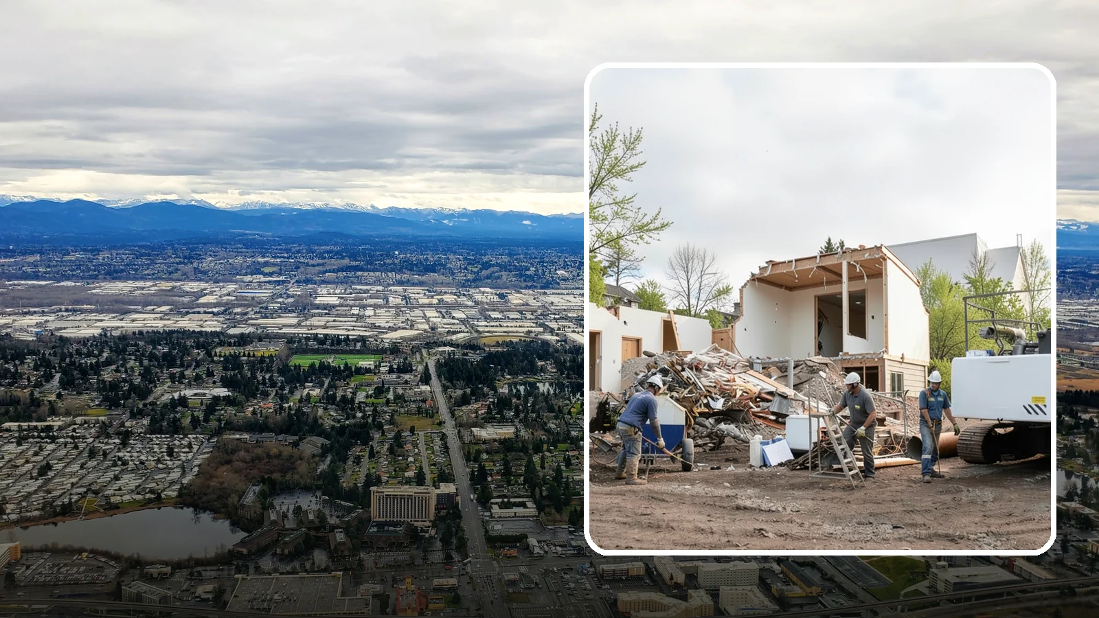 House Demolition in SeaTac, King County, WA - We safely demolish entire houses and clear the site so your Western Washington rebuild can start clean.