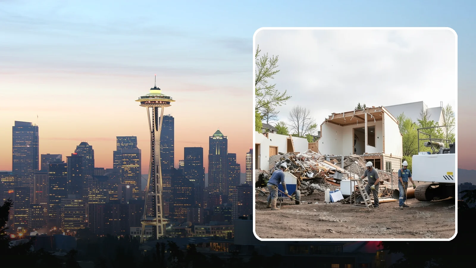 House Demolition in Seattle, King County, WA - We safely demolish entire houses and clear the site so your Western Washington rebuild can start clean.