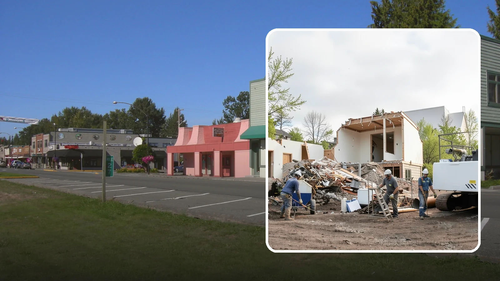 House Demolition in Snoqualmie, King County, WA - We safely demolish entire houses and clear the site so your Western Washington rebuild can start clean.