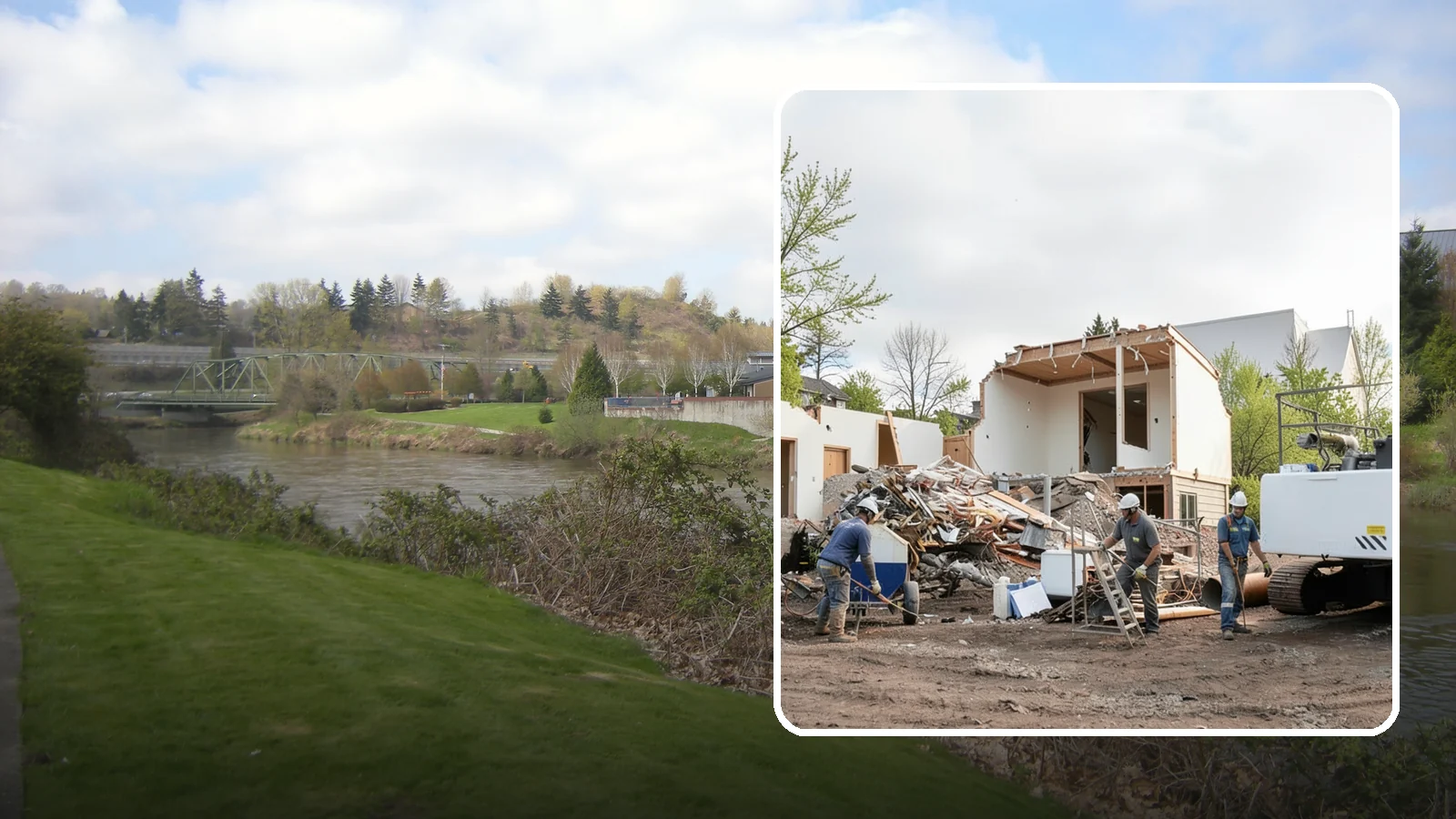 House Demolition in Tukwila, King County, WA - We safely demolish entire houses and clear the site so your Western Washington rebuild can start clean.