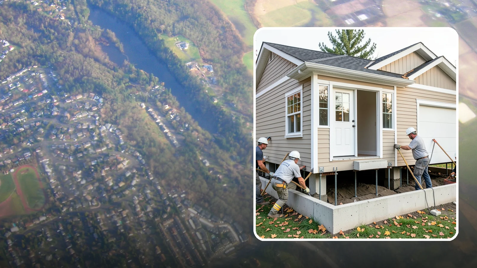 House Leveling in Algona, King County, WA - We lift and level settled homes to close cracks, free sticking doors, and put the structure back on plane.