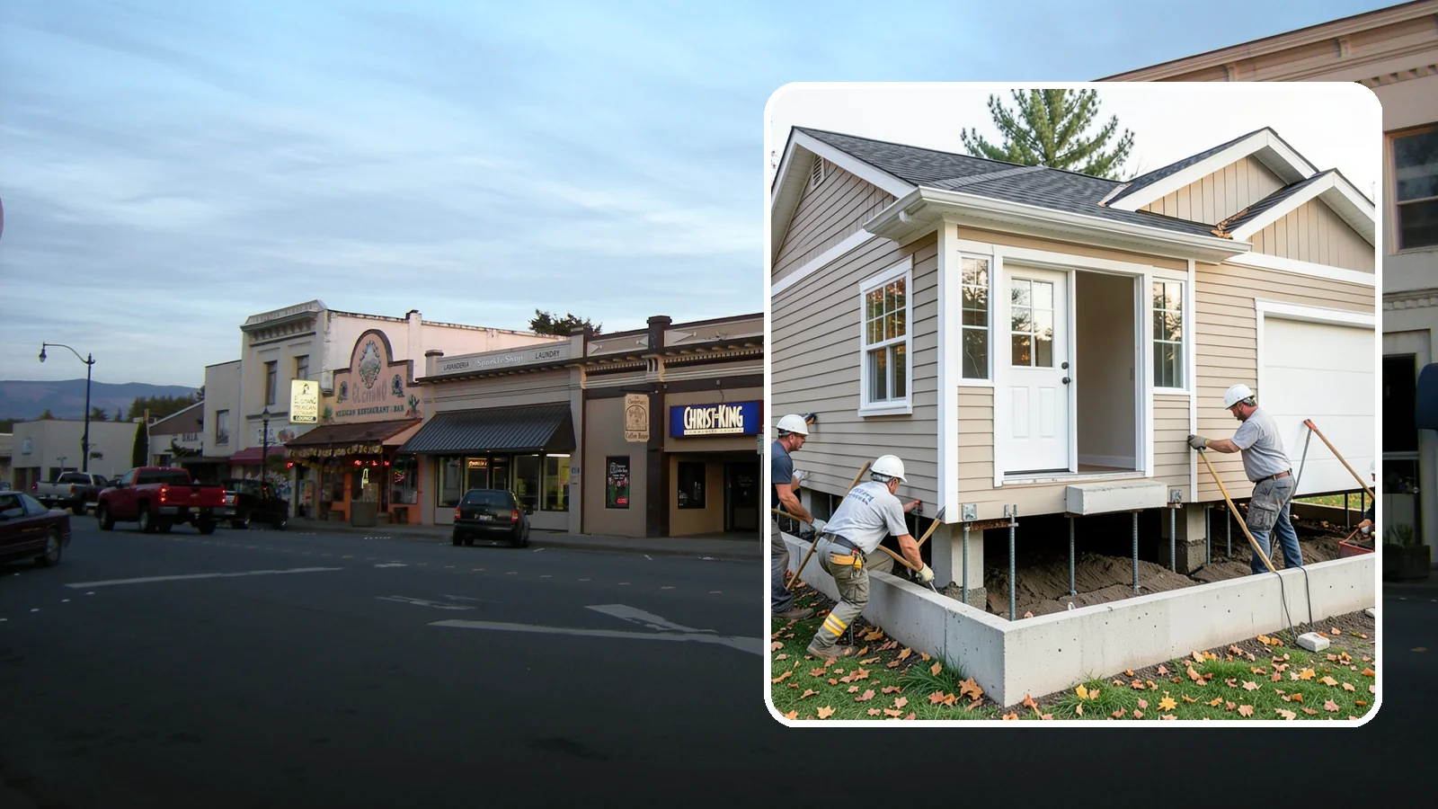 House Leveling in Burlington, Skagit County, WA - We lift and level settled homes to close cracks, free sticking doors, and put the structure back on plane.