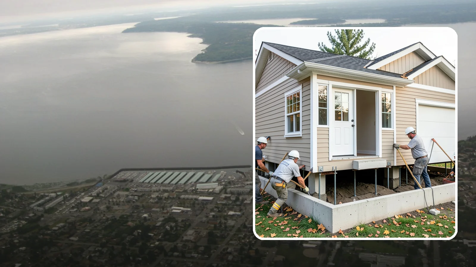 House Leveling in Des Moines, King County, WA - We lift and level settled homes to close cracks, free sticking doors, and put the structure back on plane.