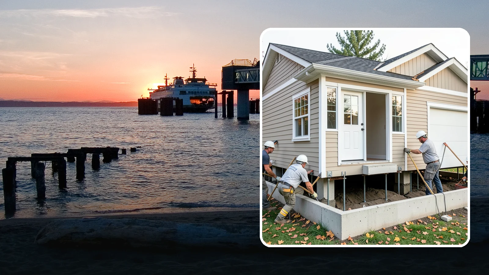 House Leveling in Edmonds, Snohomish County, WA - We lift and level settled homes to close cracks, free sticking doors, and put the structure back on plane.