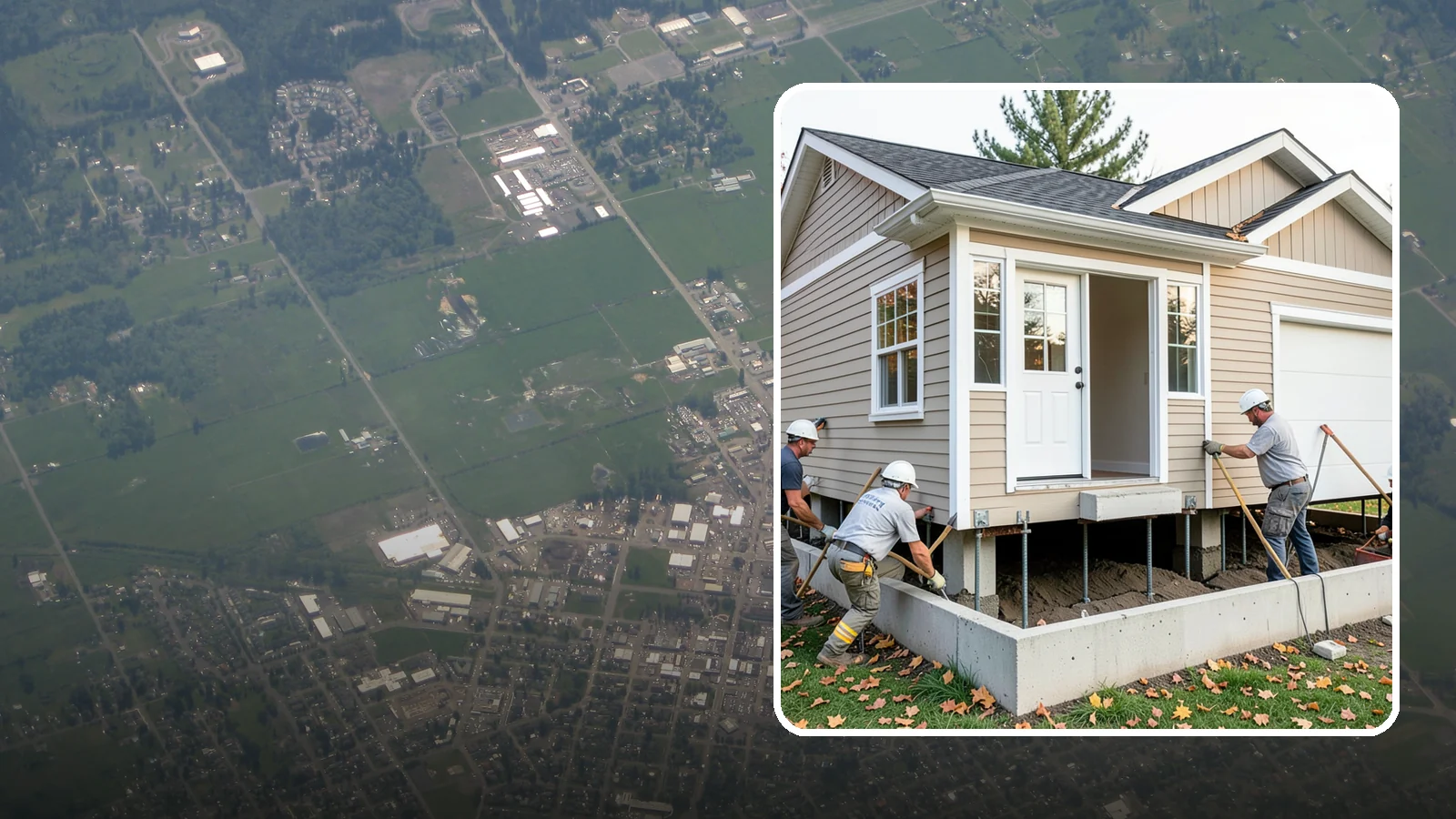House Leveling in Enumclaw, King County, WA - We lift and level settled homes to close cracks, free sticking doors, and put the structure back on plane.