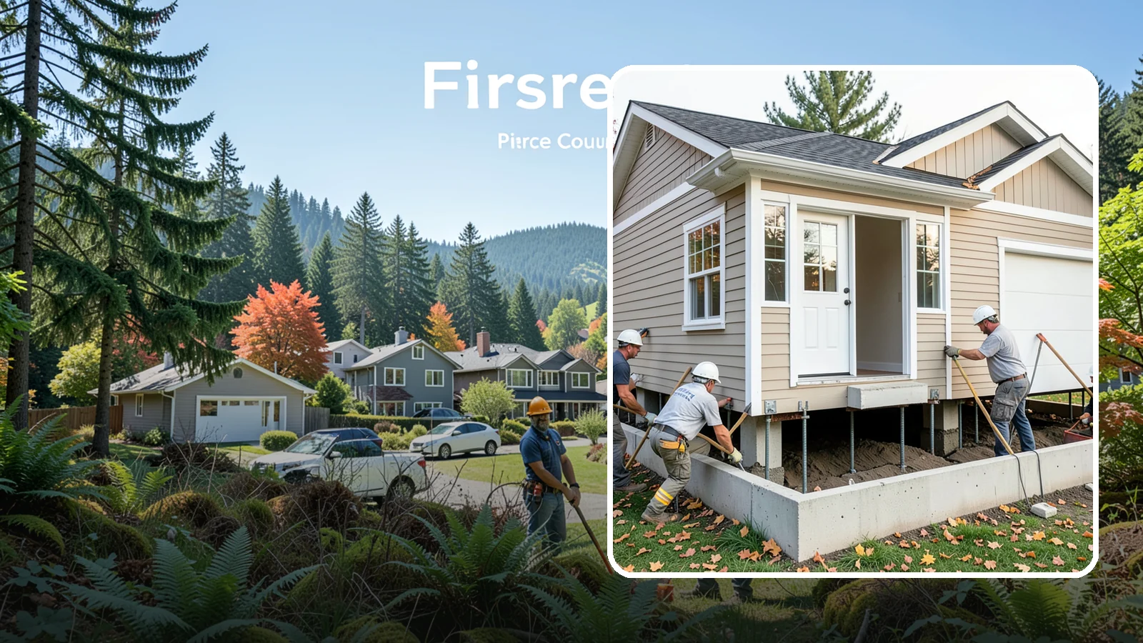 House Leveling in Fircrest, Pierce County, WA - We lift and level settled homes to close cracks, free sticking doors, and put the structure back on plane.