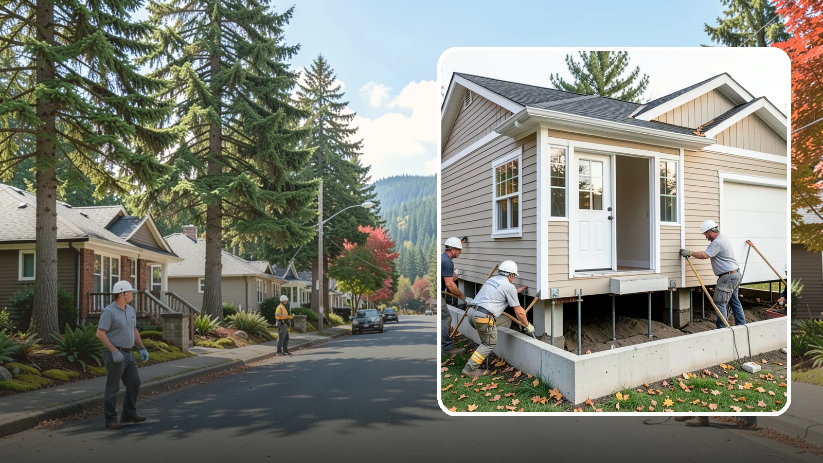 House Leveling in Hunts Point, King County, WA - We lift and level settled homes to close cracks, free sticking doors, and put the structure back on plane.