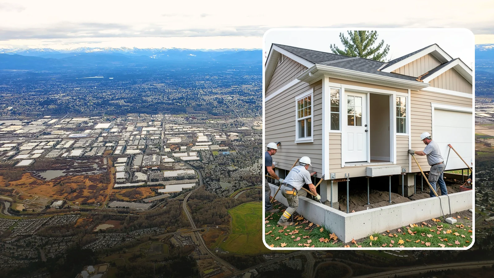 House Leveling in Kent, King County, WA - We lift and level settled homes to close cracks, free sticking doors, and put the structure back on plane.
