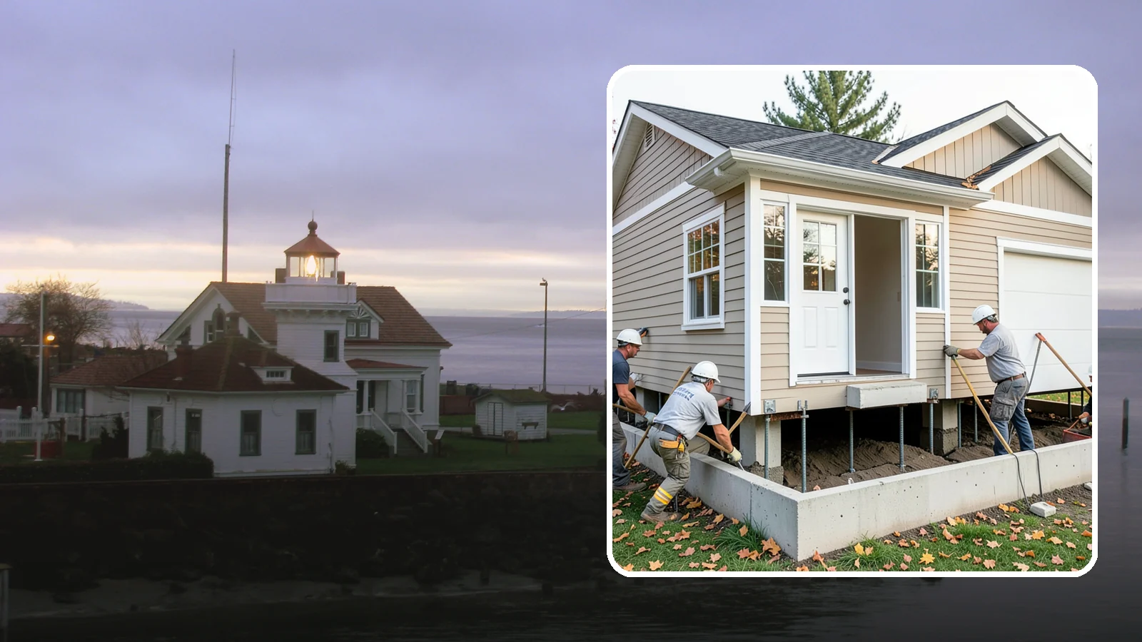 House Leveling in Mukilteo, Snohomish County, WA - We lift and level settled homes to close cracks, free sticking doors, and put the structure back on plane.