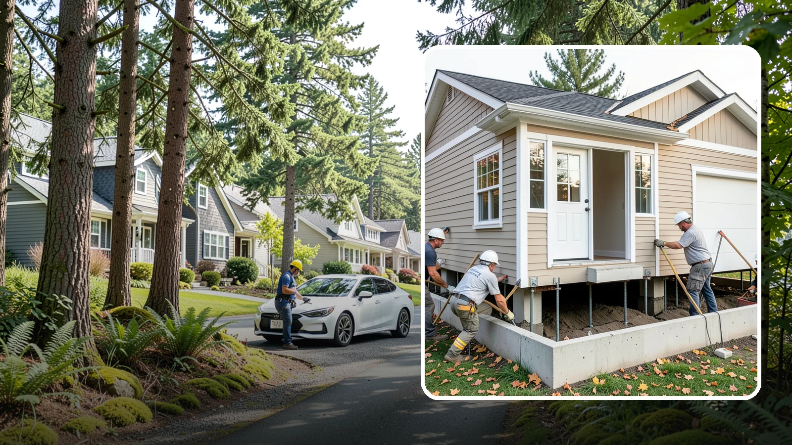 House Leveling in Normandy Park, King County, WA - We lift and level settled homes to close cracks, free sticking doors, and put the structure back on plane.