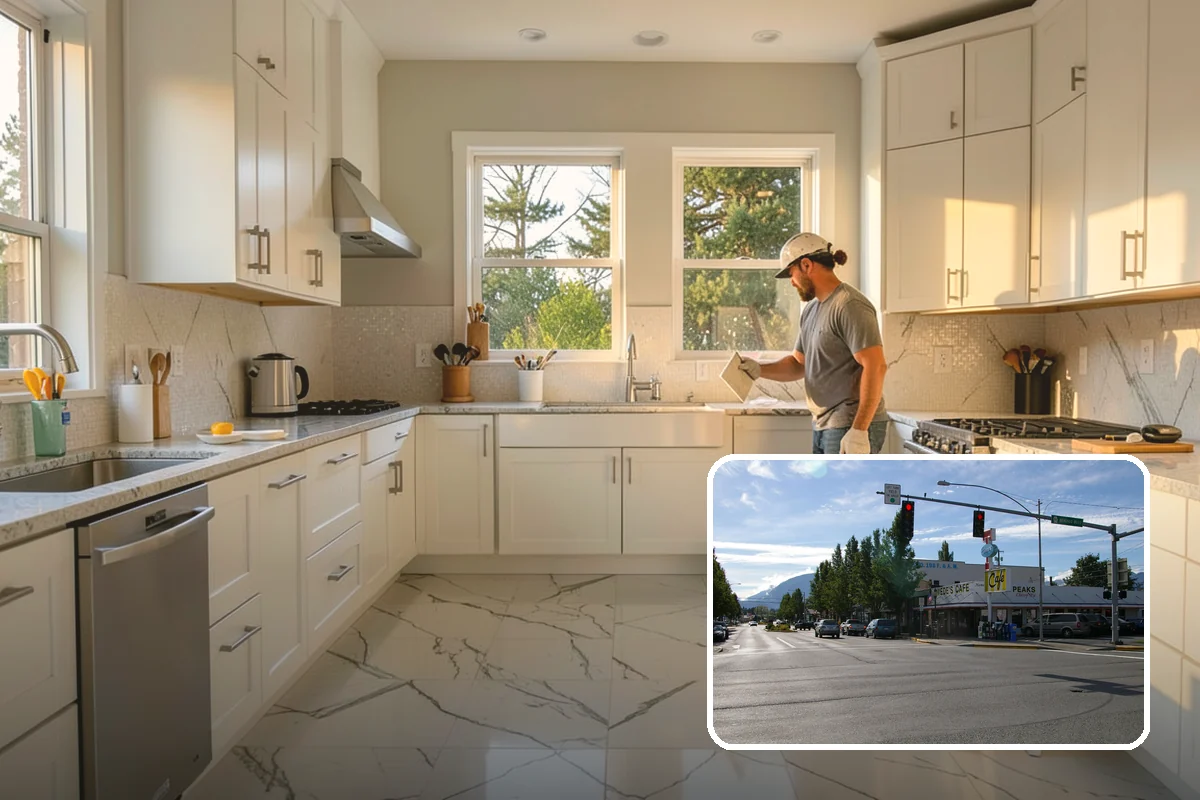 House Leveling in North Bend, King County, WA - Floors and walls returned toward their original plane