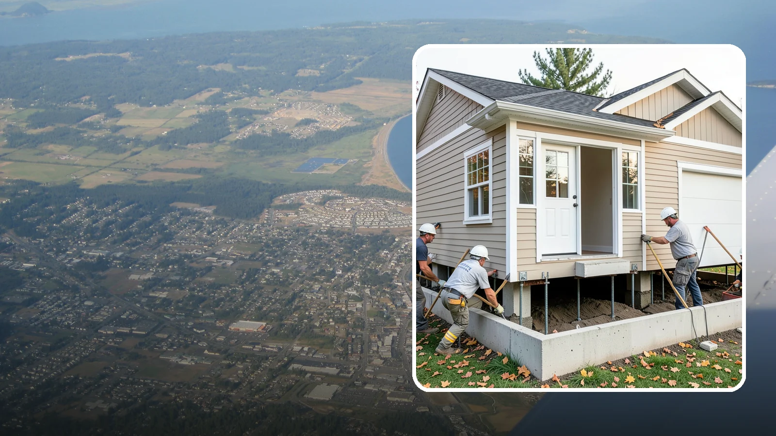 House Leveling in Oak Harbor, Island County, WA - We lift and level settled homes to close cracks, free sticking doors, and put the structure back on plane.