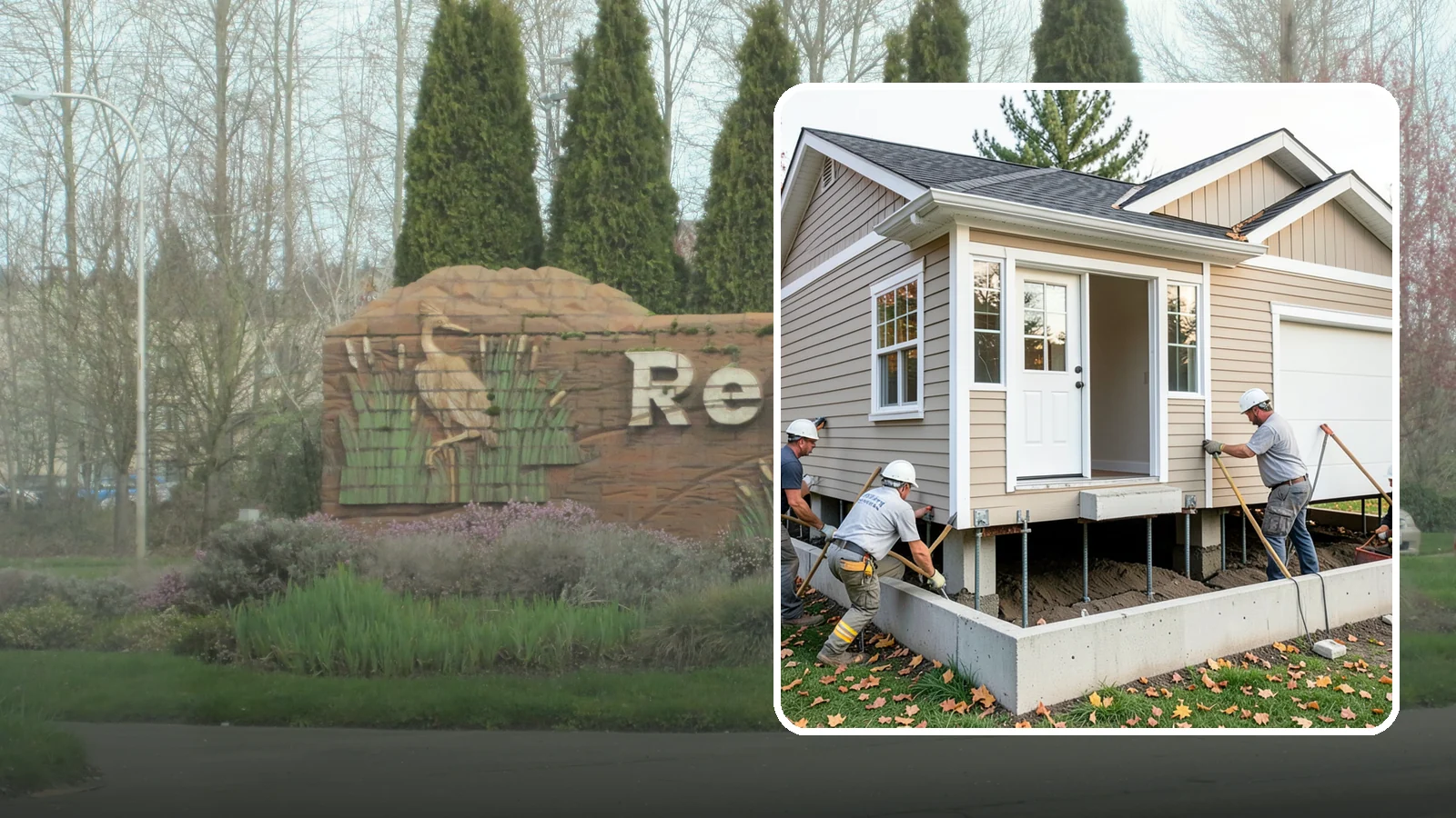 House Leveling in Renton, King County, WA - We lift and level settled homes to close cracks, free sticking doors, and put the structure back on plane.