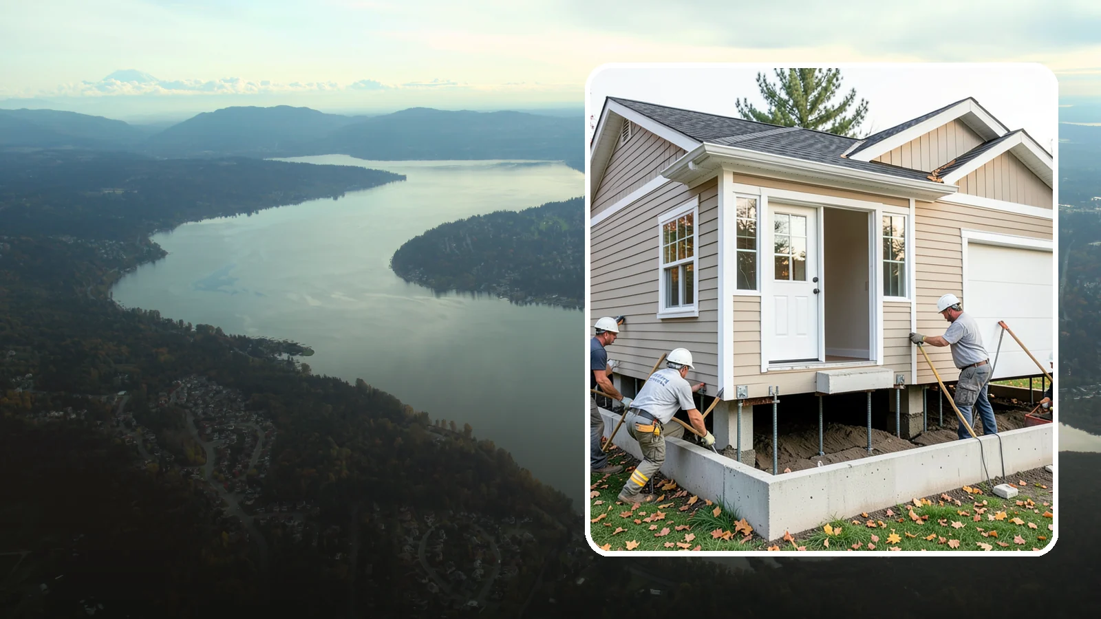 House Leveling in Sammamish, King County, WA - We lift and level settled homes to close cracks, free sticking doors, and put the structure back on plane.