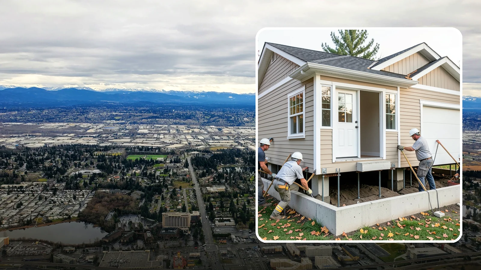 House Leveling in SeaTac, King County, WA - We lift and level settled homes to close cracks, free sticking doors, and put the structure back on plane.