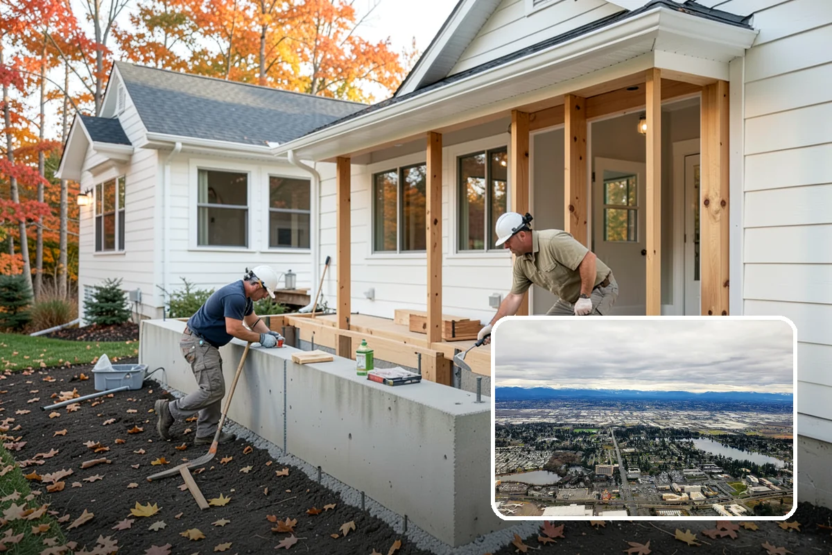 House Leveling in SeaTac, King County, WA - Floors and walls returned toward their original plane