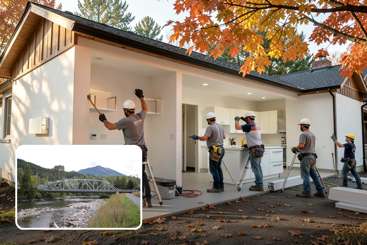 House Leveling in Skykomish, King County, WA - Floors and walls returned toward their original plane
