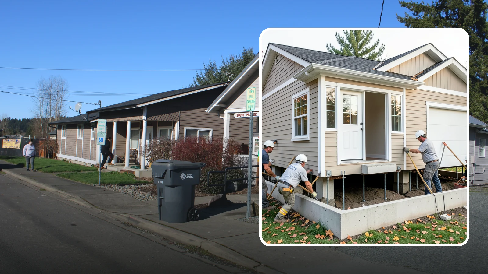 House Leveling in South Prairie, Pierce County, WA - We lift and level settled homes to close cracks, free sticking doors, and put the structure back on plane.
