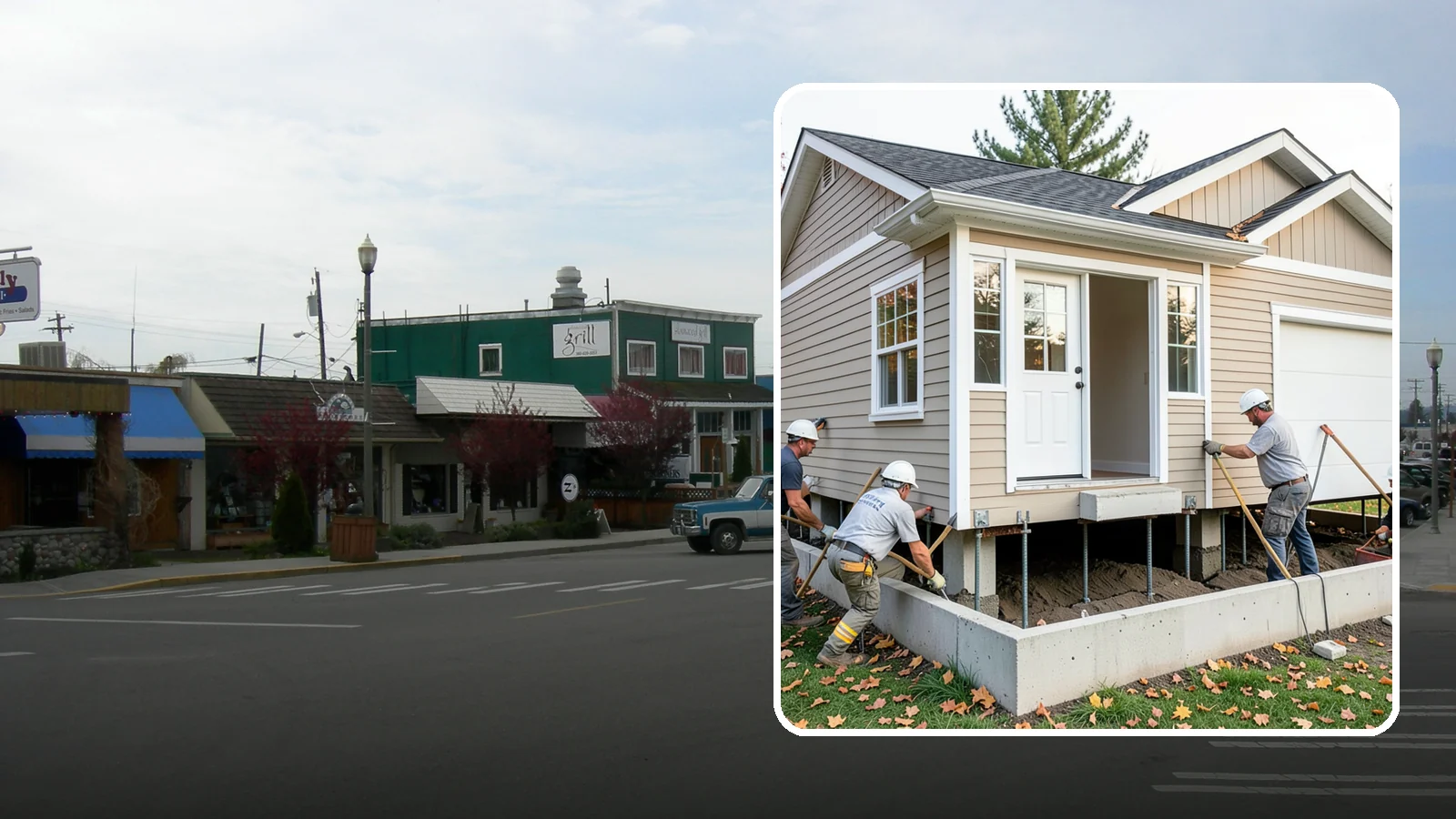 House Leveling in Stanwood, Snohomish County, WA - We lift and level settled homes to close cracks, free sticking doors, and put the structure back on plane.