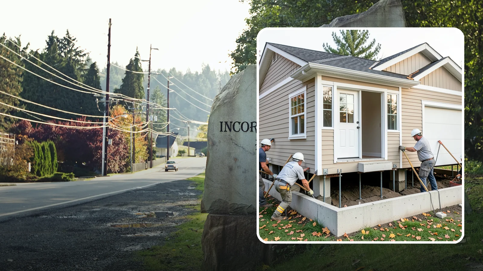House Leveling in Wilkeson, Pierce County, WA - We lift and level settled homes to close cracks, free sticking doors, and put the structure back on plane.