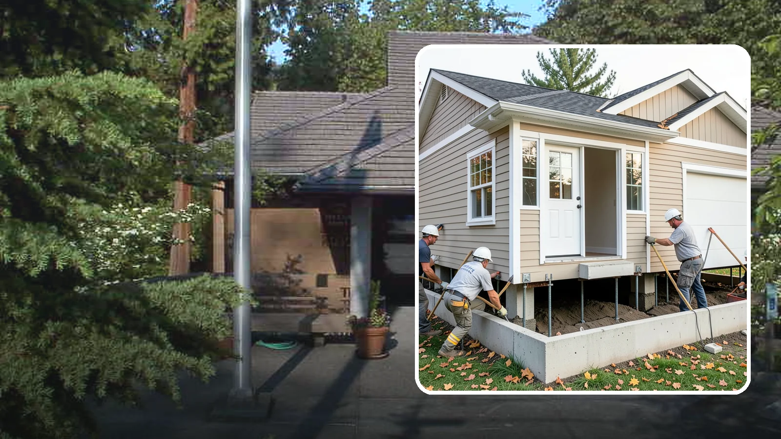 House Leveling in Yarrow Point, King County, WA - We lift and level settled homes to close cracks, free sticking doors, and put the structure back on plane.