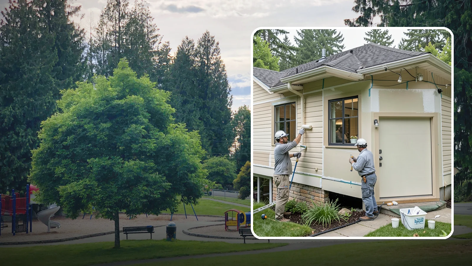 House Painting Prep in Bonney Lake, Pierce County, WA - Thorough house painting prep that ensures your exterior finish lasts in the wet PNW climate.