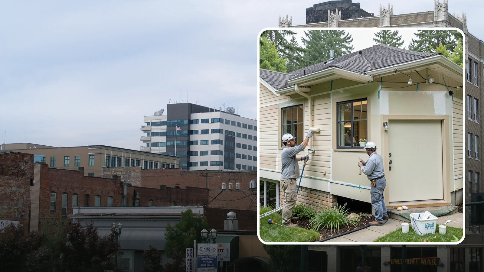 House Painting Prep in Everett, Snohomish County, WA - Thorough house painting prep that ensures your exterior finish lasts in the wet PNW climate.