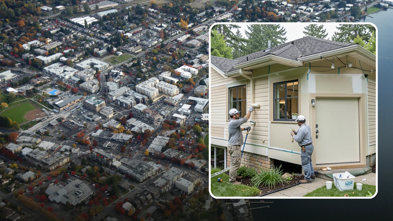 House Painting Prep in Kirkland, King County, WA - Thorough house painting prep that ensures your exterior finish lasts in the wet PNW climate.