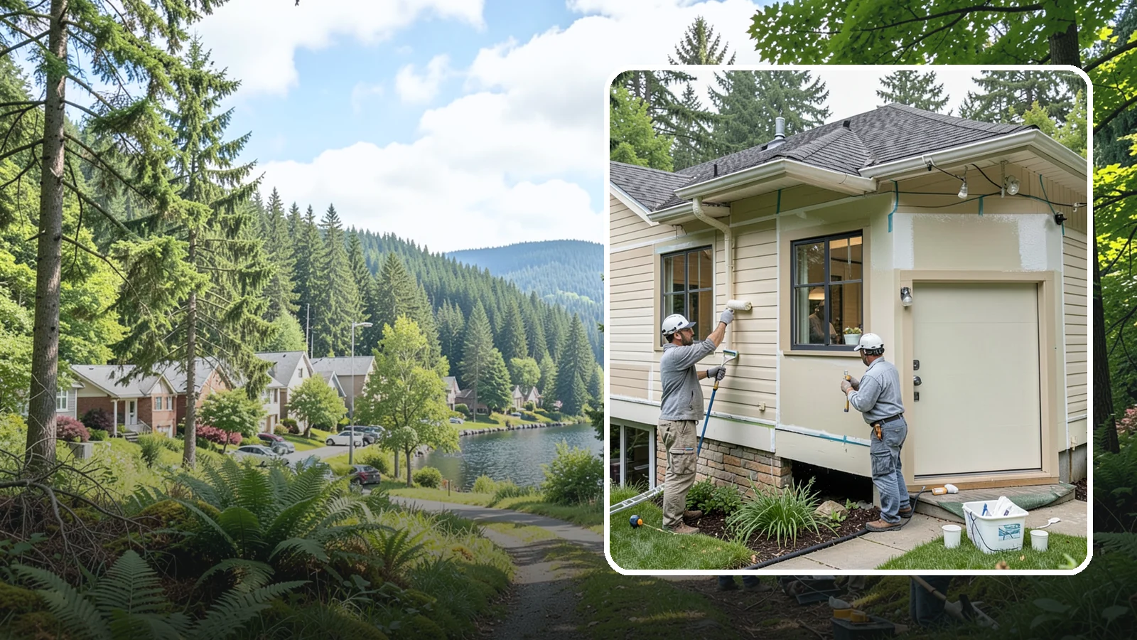 House Painting Prep in Lake Forest Park, King County, WA - Thorough house painting prep that ensures your exterior finish lasts in the wet PNW climate.