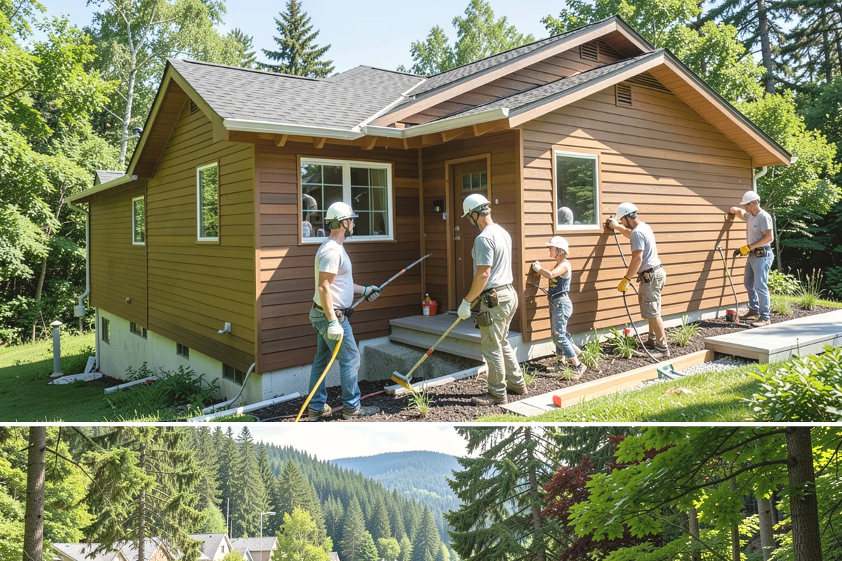 House Painting Prep in Lake Forest Park, King County, WA - Dry summer weather is essential so surfaces are clean, dry, and ready to coat.