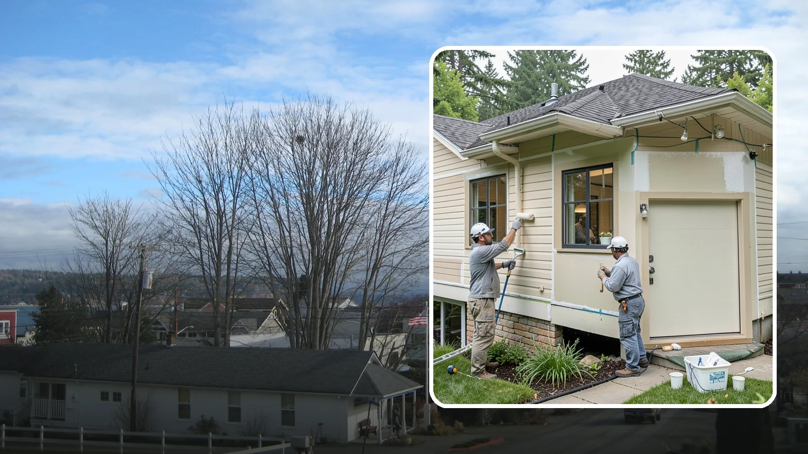 House Painting Prep in Langley, Island County, WA - Thorough house painting prep that ensures your exterior finish lasts in the wet PNW climate.